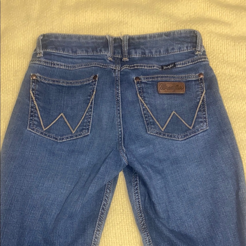 Wrangler Blue Flare Wide Leg Jeans
